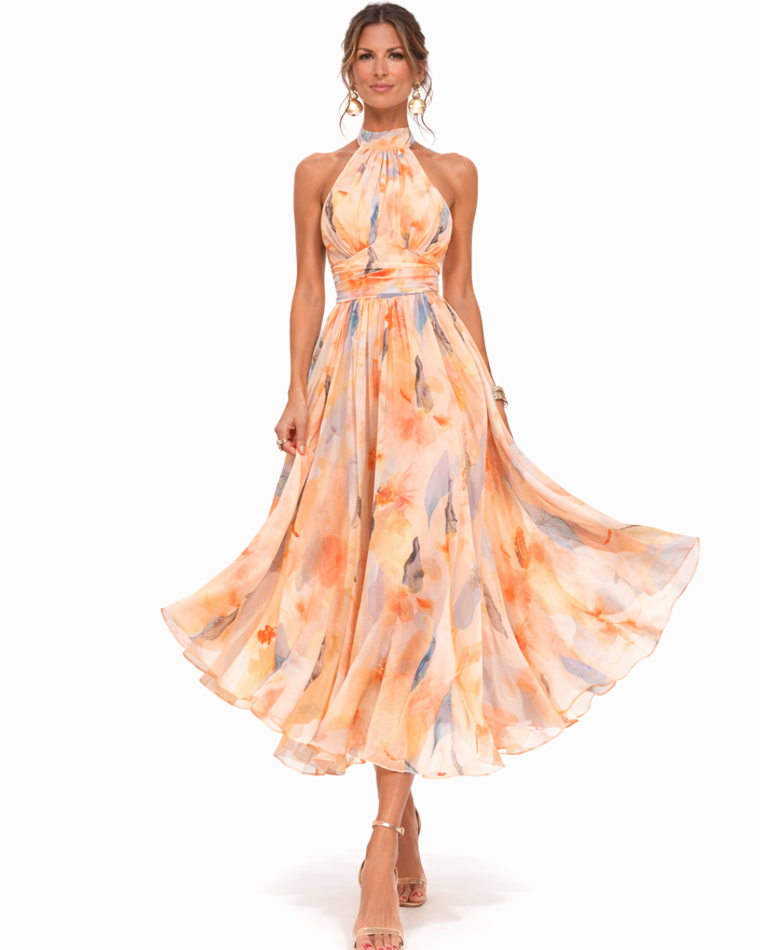 Aurora | Vestido con Cuello Americano