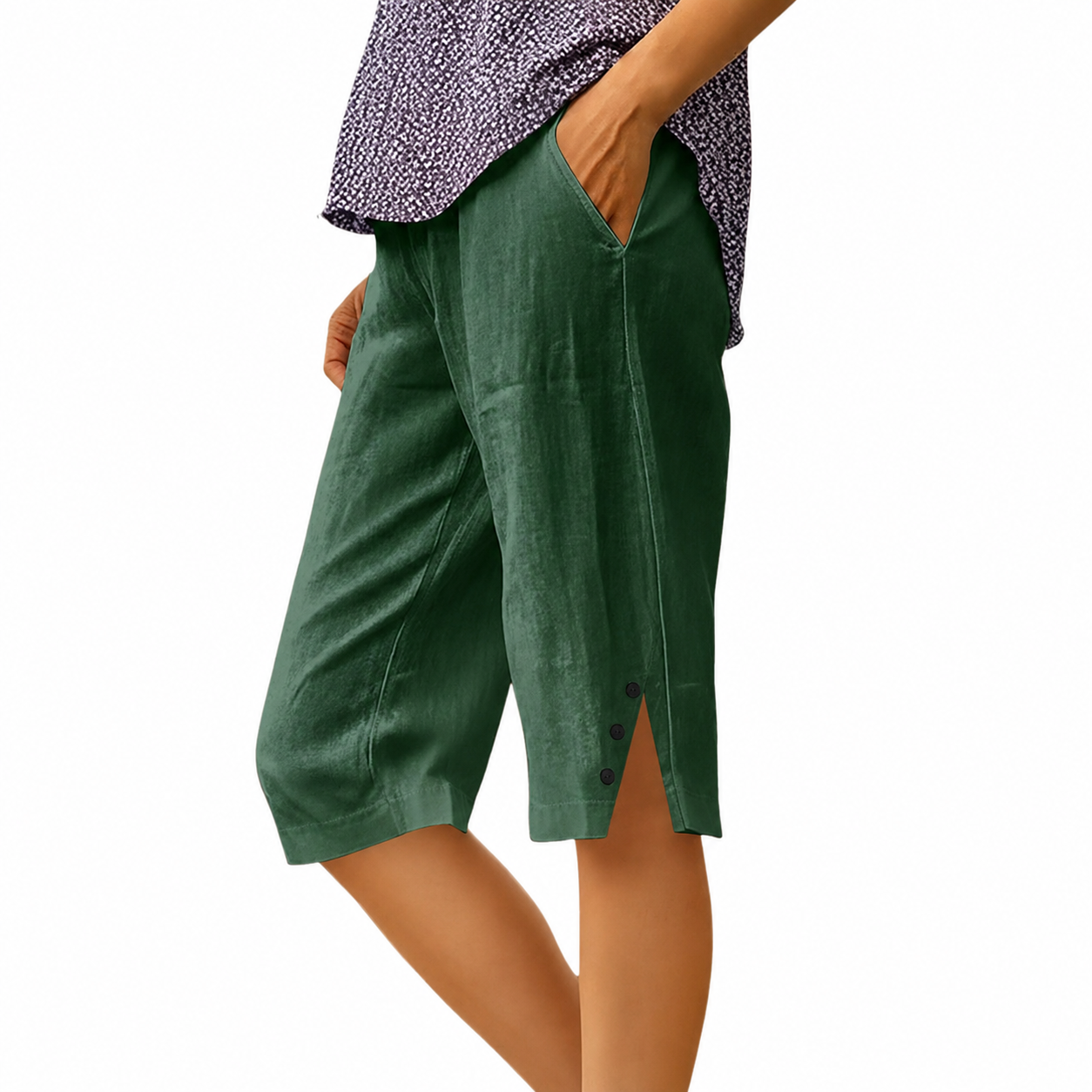 Carla | Pantalones Capri con Bolsillos