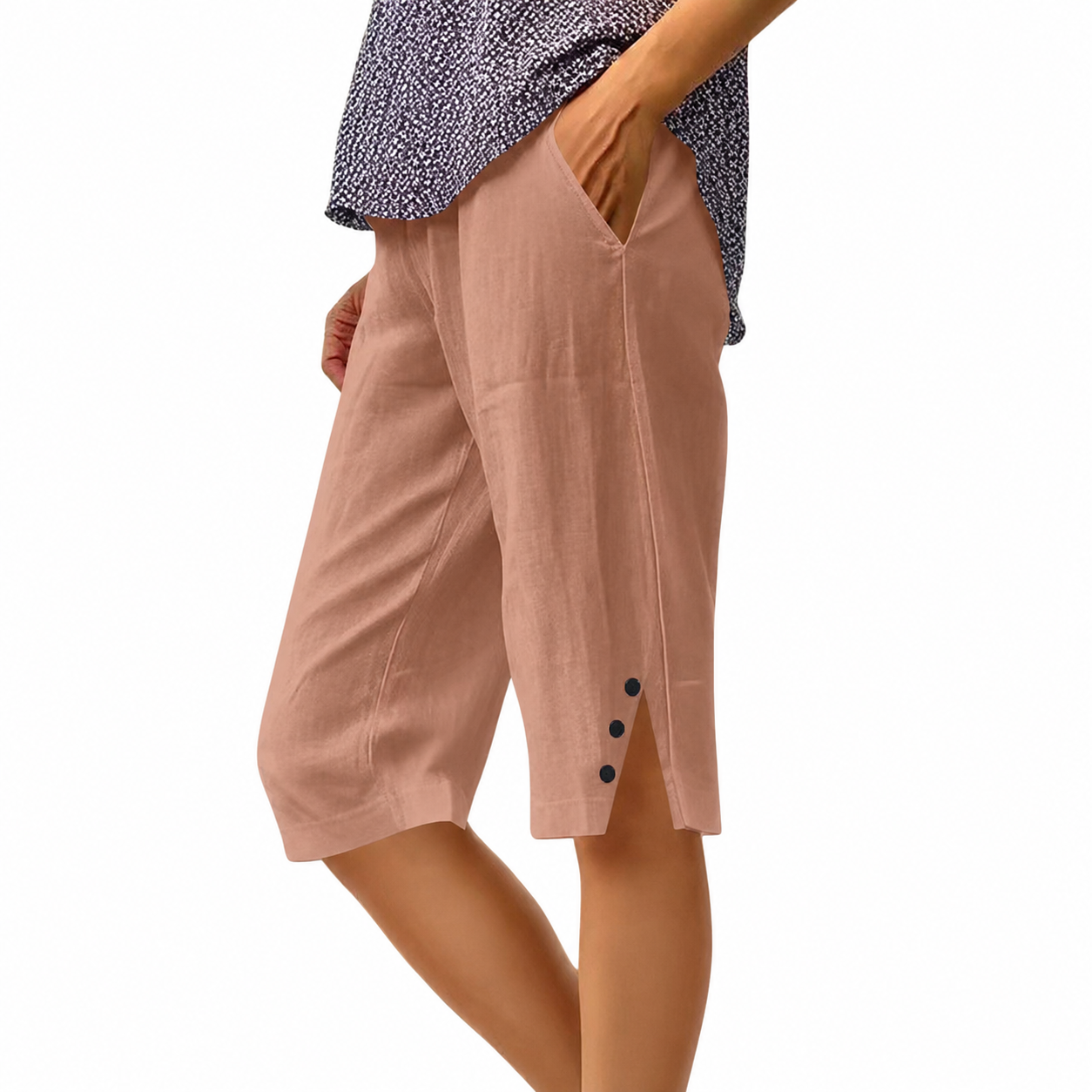 Carla | Pantalones Capri con Bolsillos