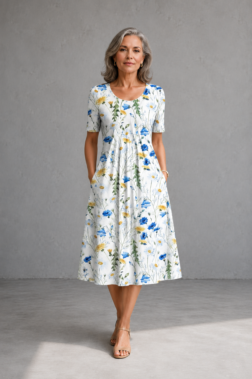 Georgina | Vestido Midi de Vientre Plano