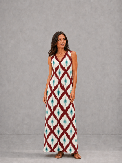 Olivia | Vestido Largo Bohemio Estampado