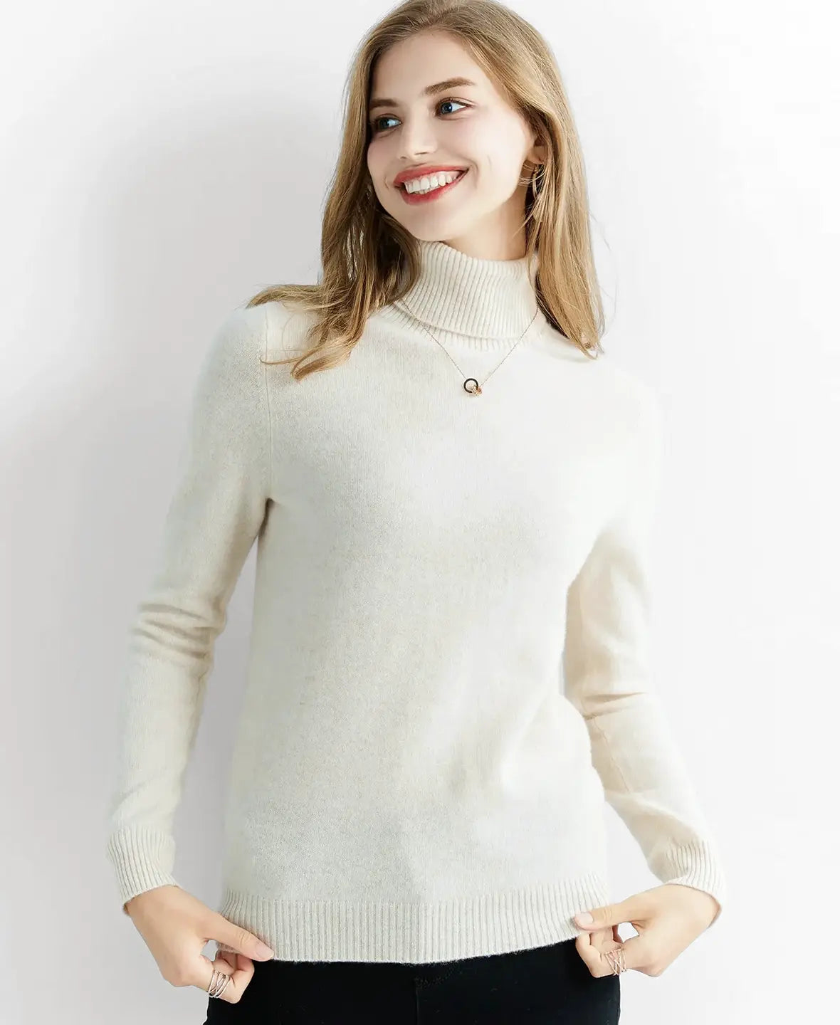 Jersey de cuello alto de lana merina Nuria de Luna Sanz — vista 5