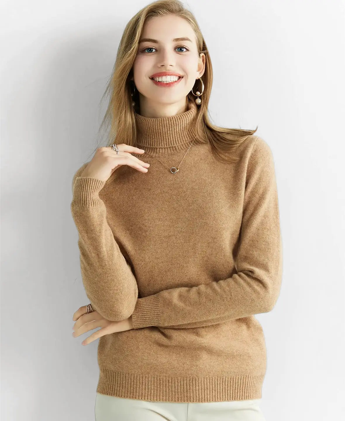 Jersey de cuello alto de lana merina Nuria de Luna Sanz — vista 11