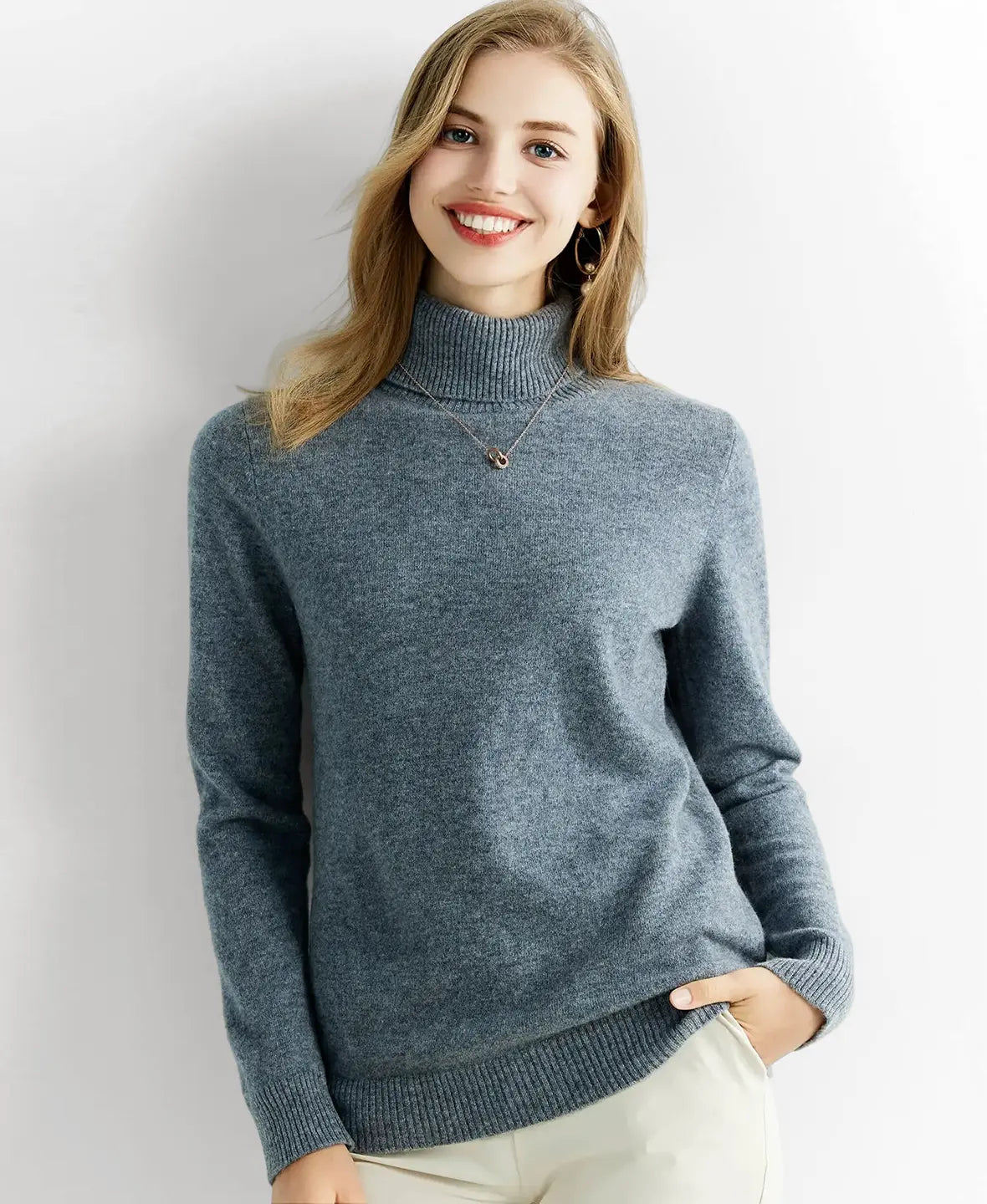 Jersey de cuello alto de lana merina Nuria de Luna Sanz — vista 7