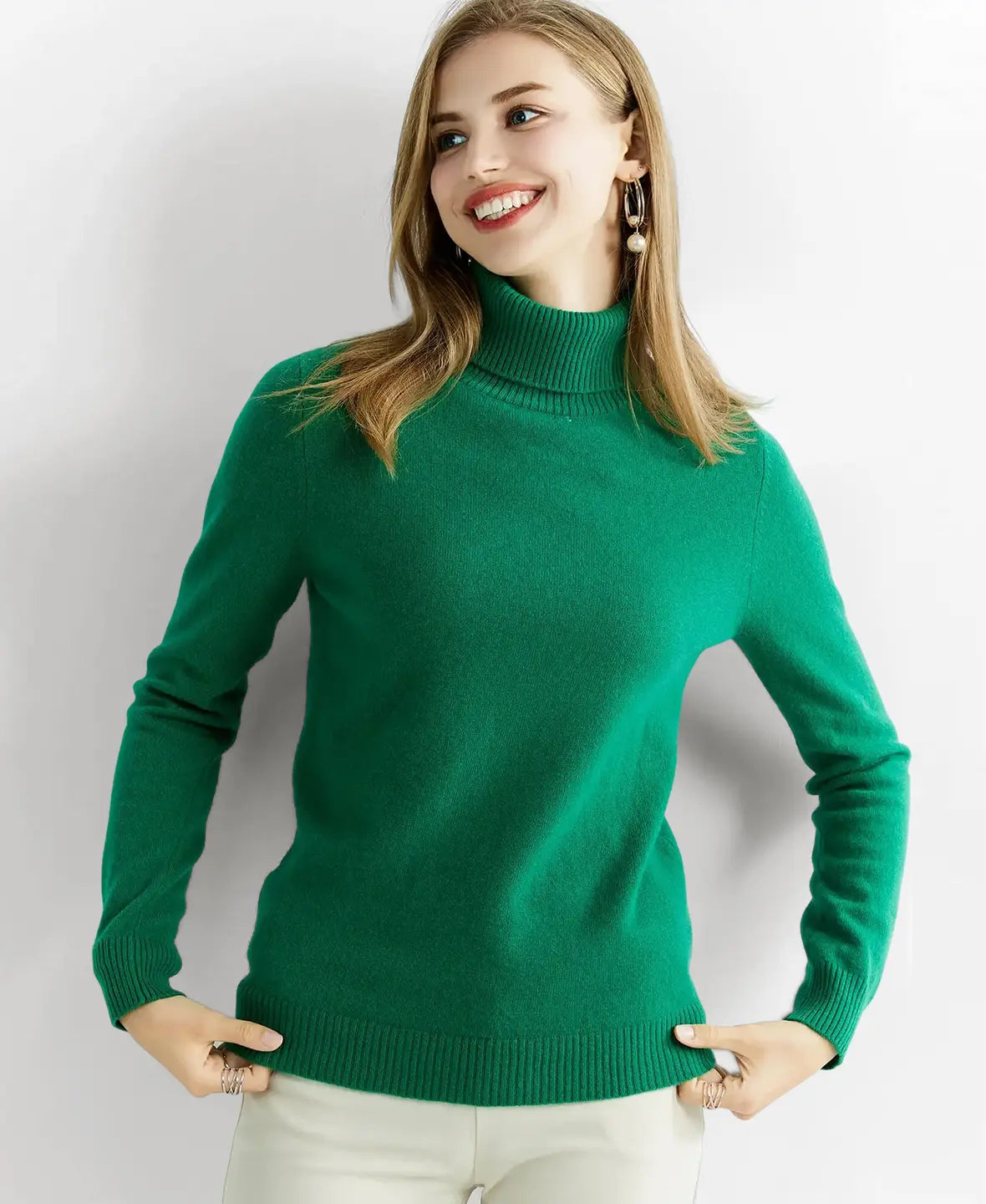 Jersey de cuello alto de lana merina Nuria de Luna Sanz — vista 17
