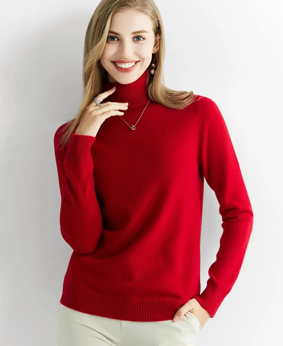Jersey de cuello alto de lana merina Nuria de Luna Sanz — vista 3