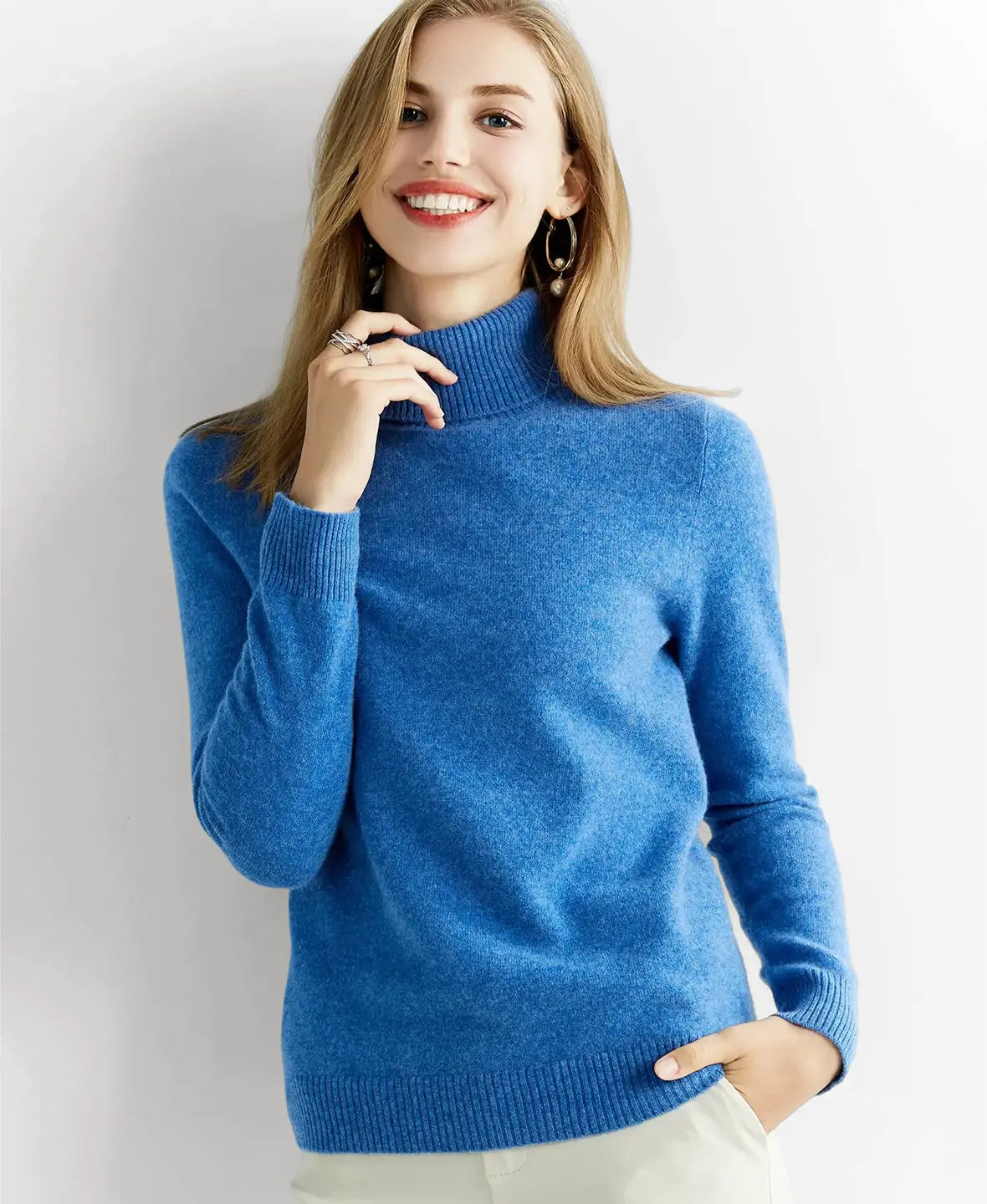 Jersey de cuello alto de lana merina Nuria de Luna Sanz — vista 21