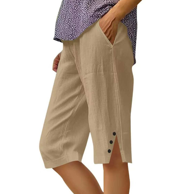 Carla | Pantalones Capri con Bolsillos - Luna Sanz