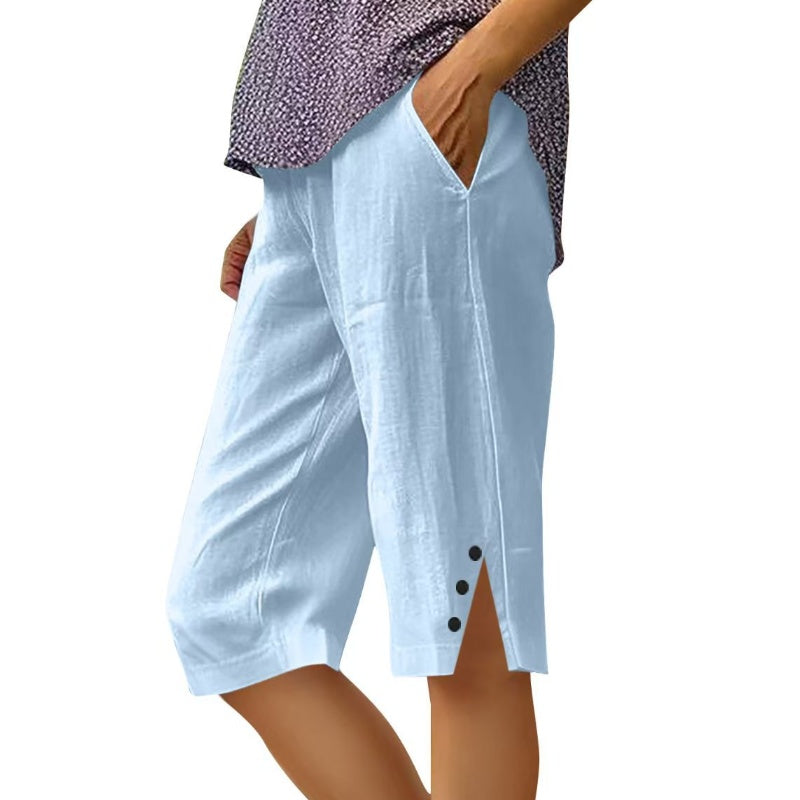 Carla | Pantalones Capri con Bolsillos - Luna Sanz