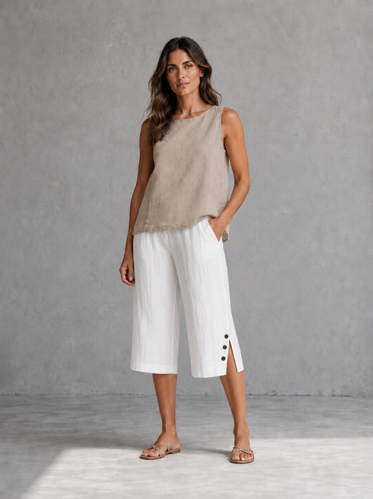 Carla | Pantalones Capri con Bolsillos