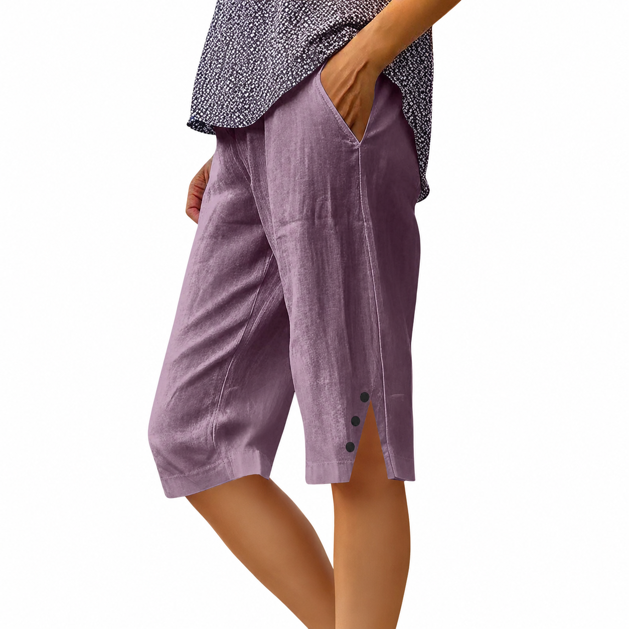 Carla | Pantalones Capri con Bolsillos