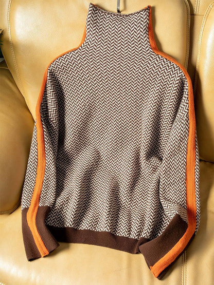 Jersey de cuello alto a rayas Blanca de Luna Sanz — vista 4