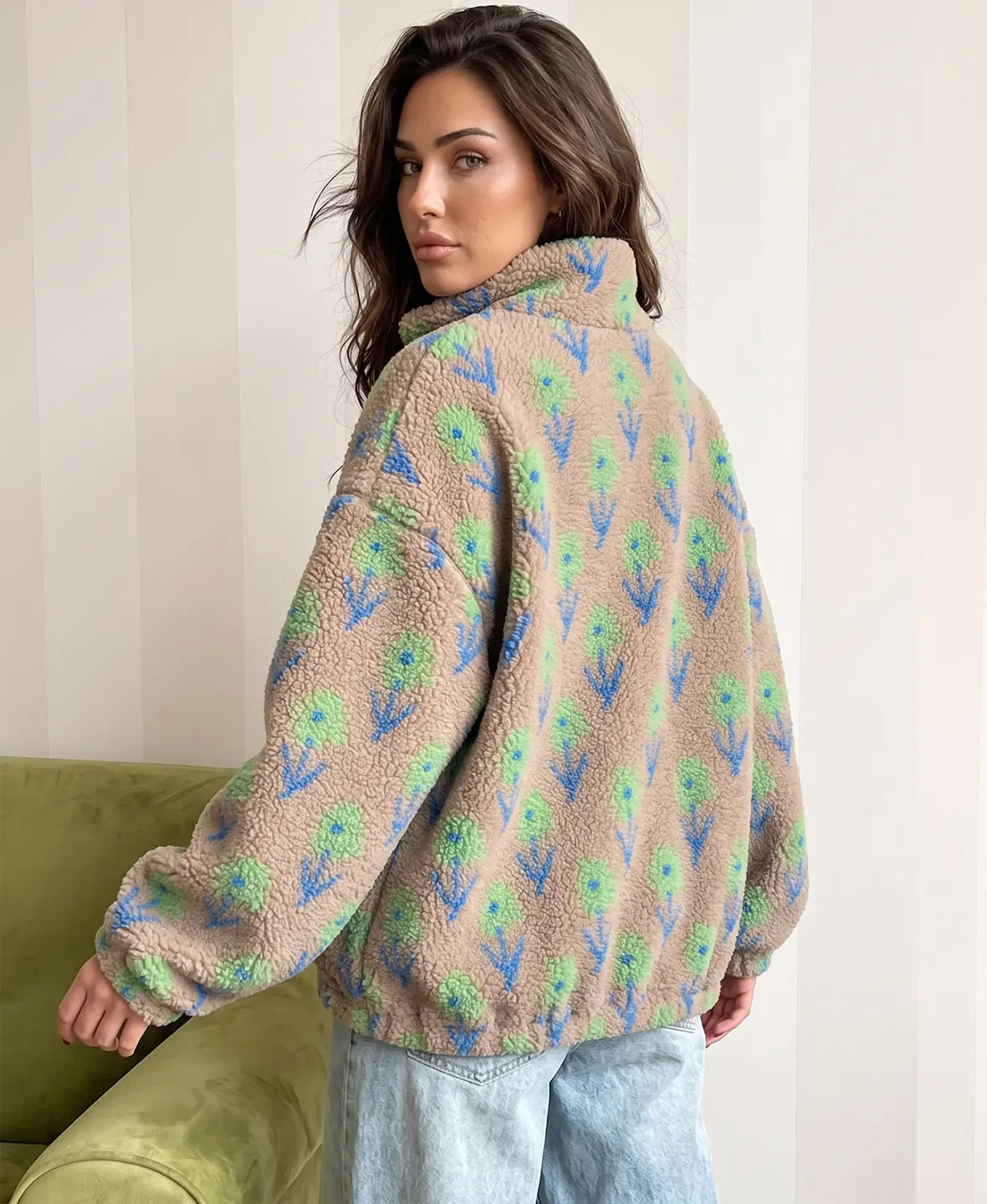 Sudadera polar con estampado floral Estela de Luna Sanz — vista 4
