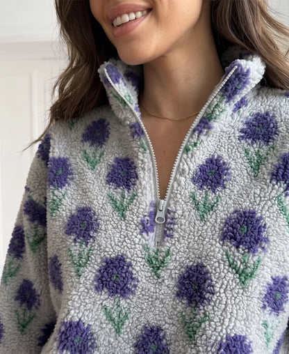 Sudadera polar con estampado floral Estela de Luna Sanz — vista 7
