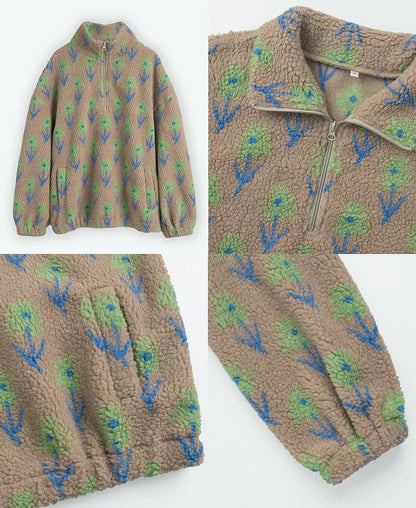 Sudadera polar con estampado floral Estela de Luna Sanz — vista 5