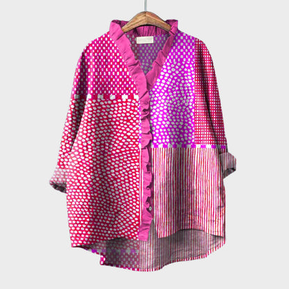 Neus | Blusa Estampada en Rosa Violeta