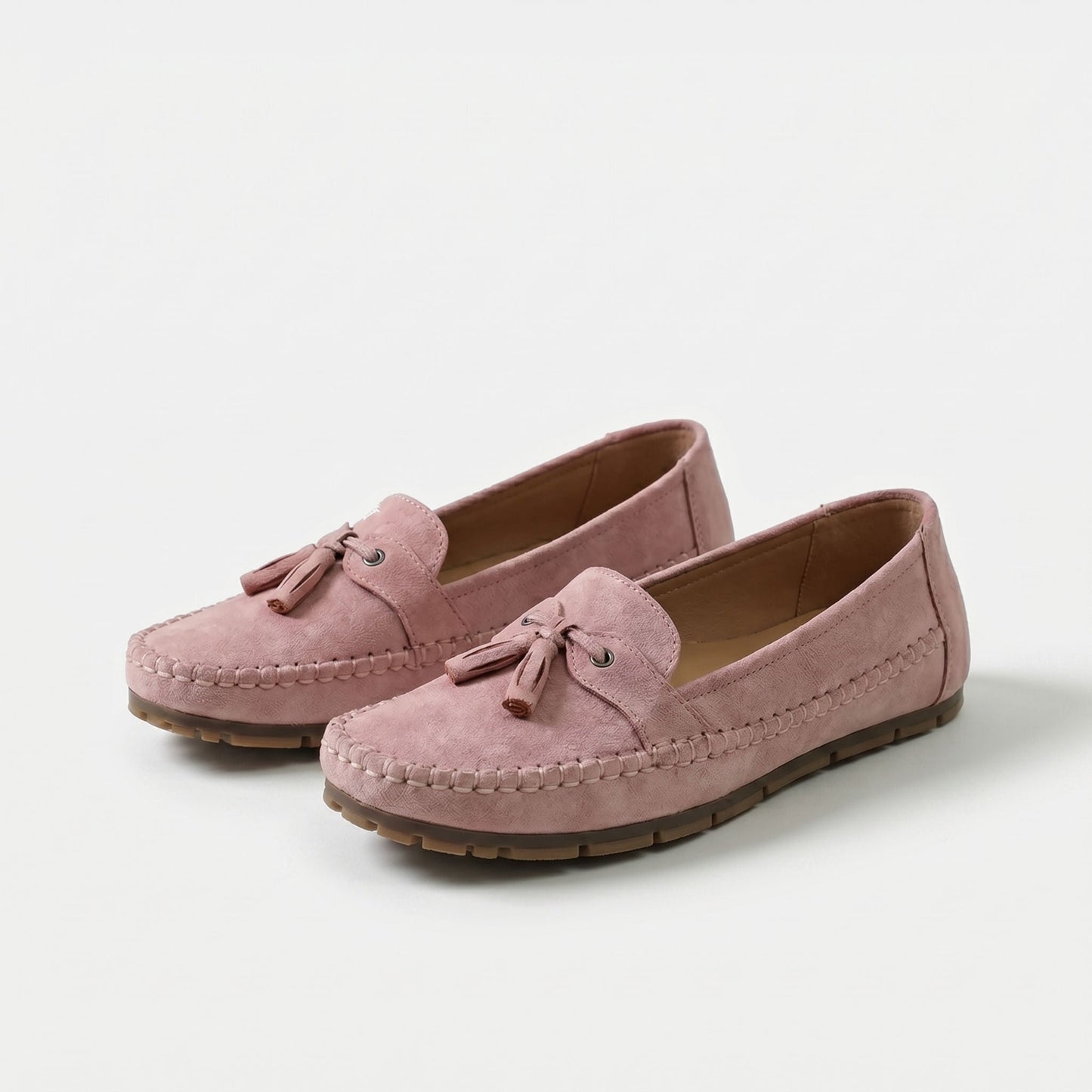 Mocasines con borlas Berta de Luna Sanz en rosa