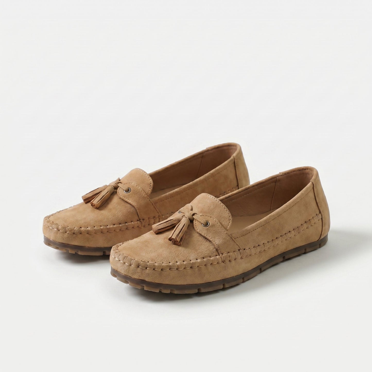 Mocasines con borlas Berta de Luna Sanz en caramelo