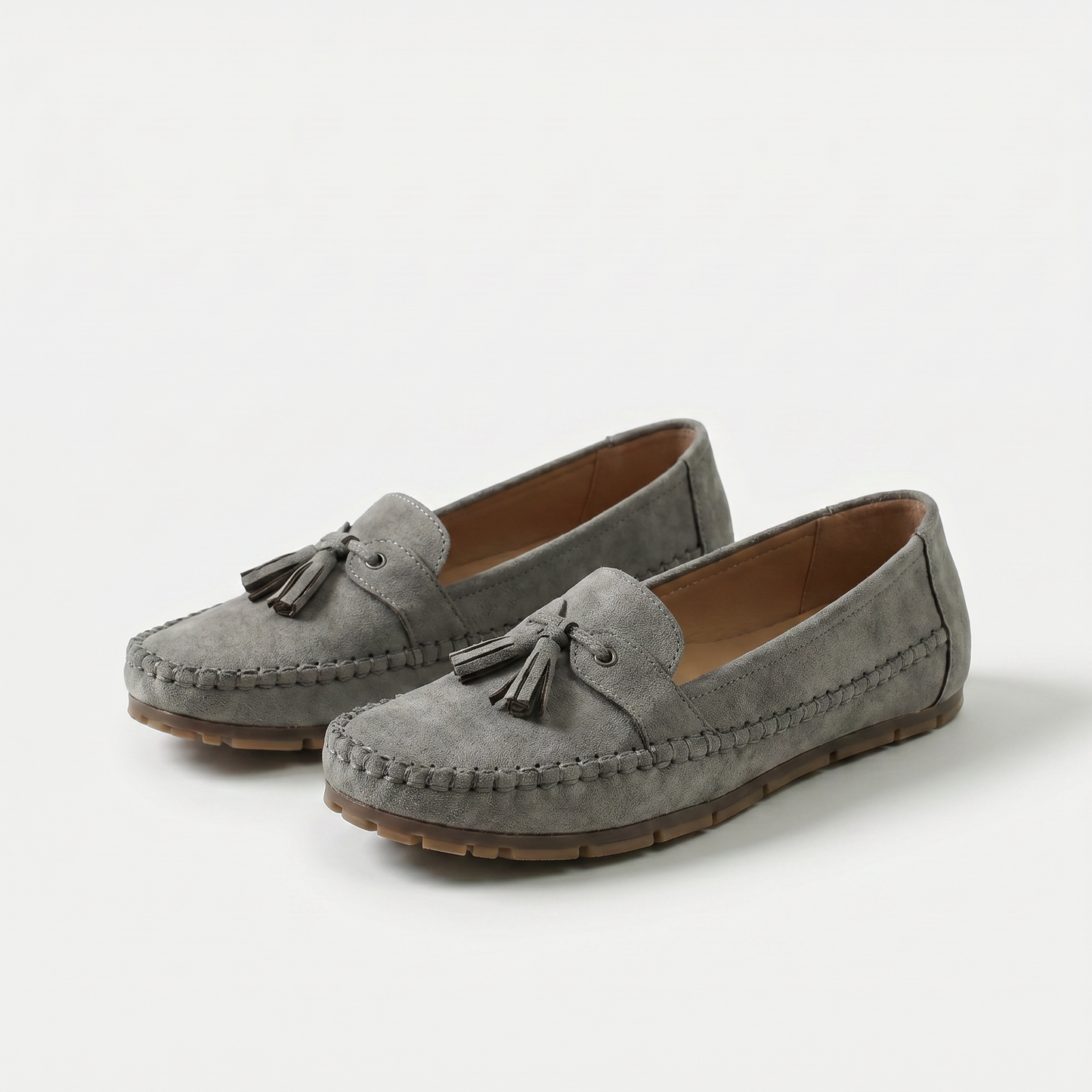 Mocasines Berta de Luna Sanz en gris, imagen de producto