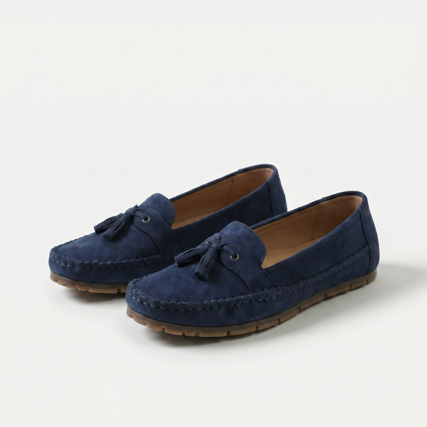 Mocasines Berta de Luna Sanz en azul, imagen de producto