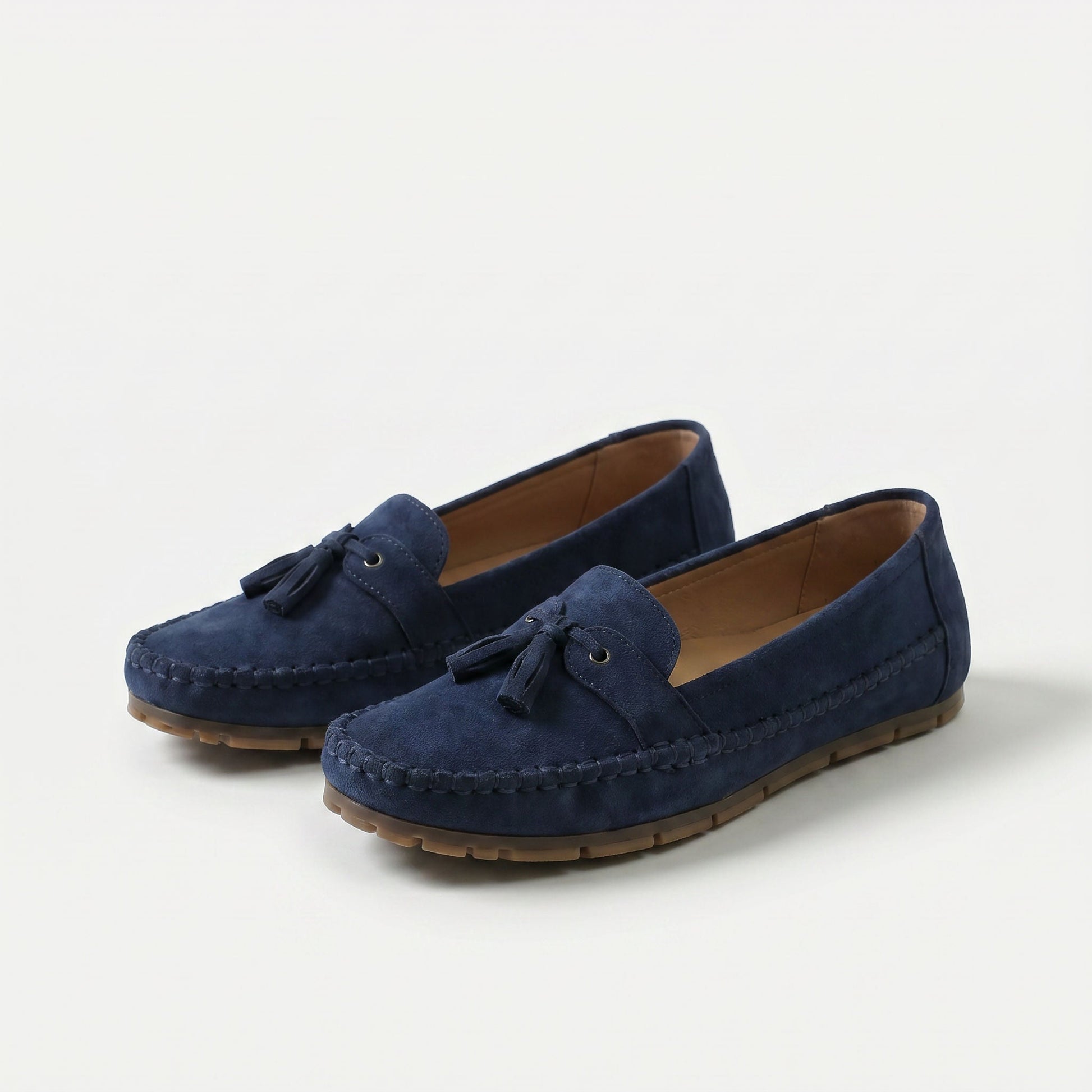 Mocasines con borlas Berta de Luna Sanz en azul