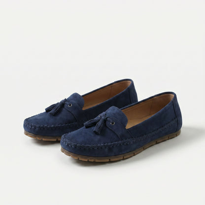 Mocasines con borlas Berta de Luna Sanz en azul