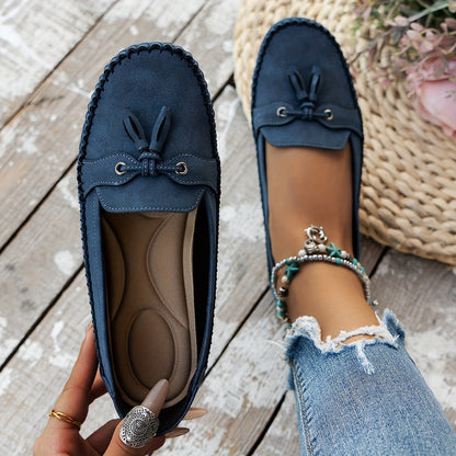 Mocasines Berta en azul, detalle de la suela antideslizante