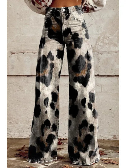 Rosalía | Pantalón Boho Estampado Guepardo