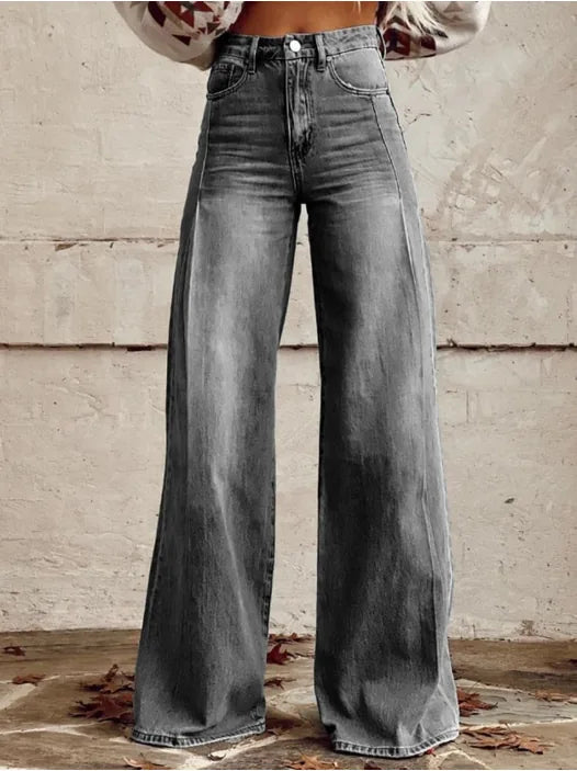 Beatriz | Pantalón Ancho en Azul y Gris