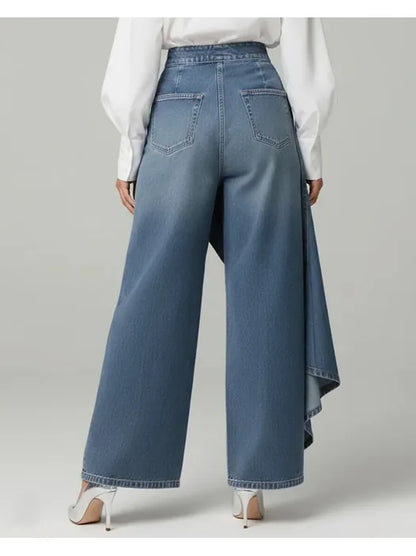 Ágata | Pantalón Palazzo Vaquero Asimétrico