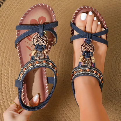 Detalle del material vegano de las sandalias Salma