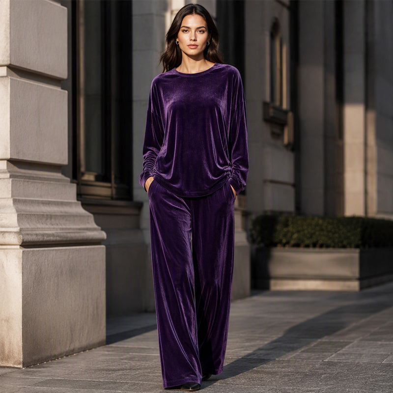 Conjunto de terciopelo con pantalón ancho Victoria de Luna Sanz — vista 6
