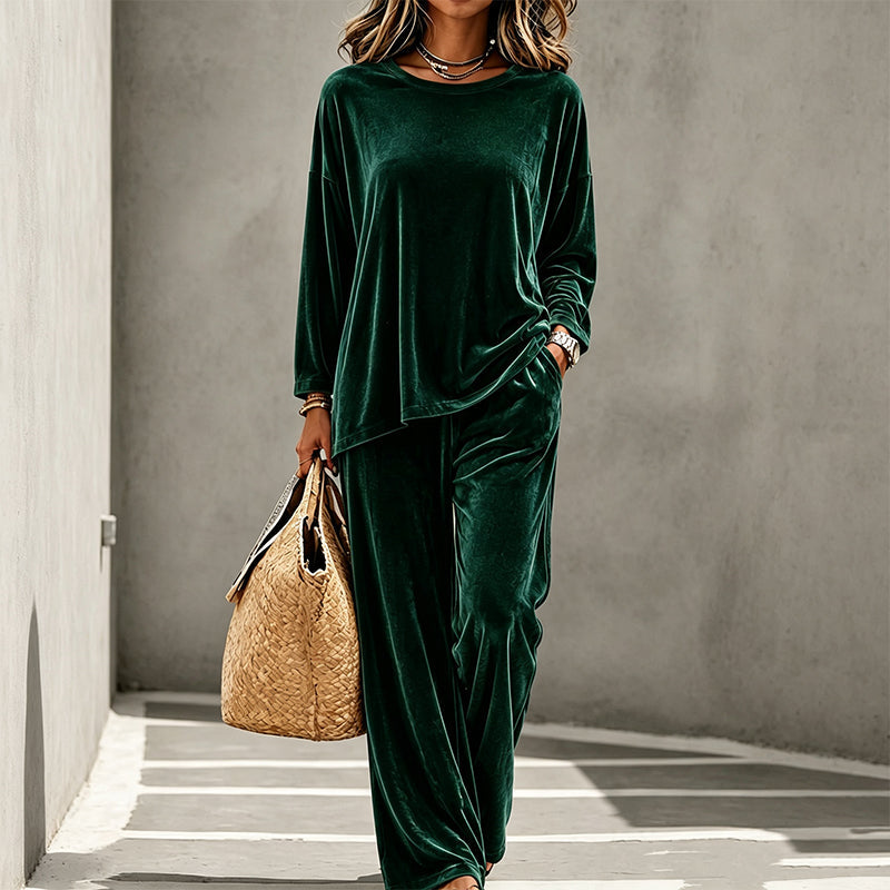 Conjunto de terciopelo con pantalón ancho Victoria de Luna Sanz — vista 11