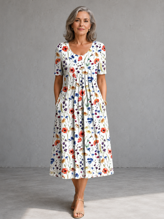 Georgina | Vestido Midi de Vientre Plano