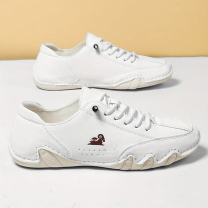 Zapatillas Bruna en blanco, vista de perfil