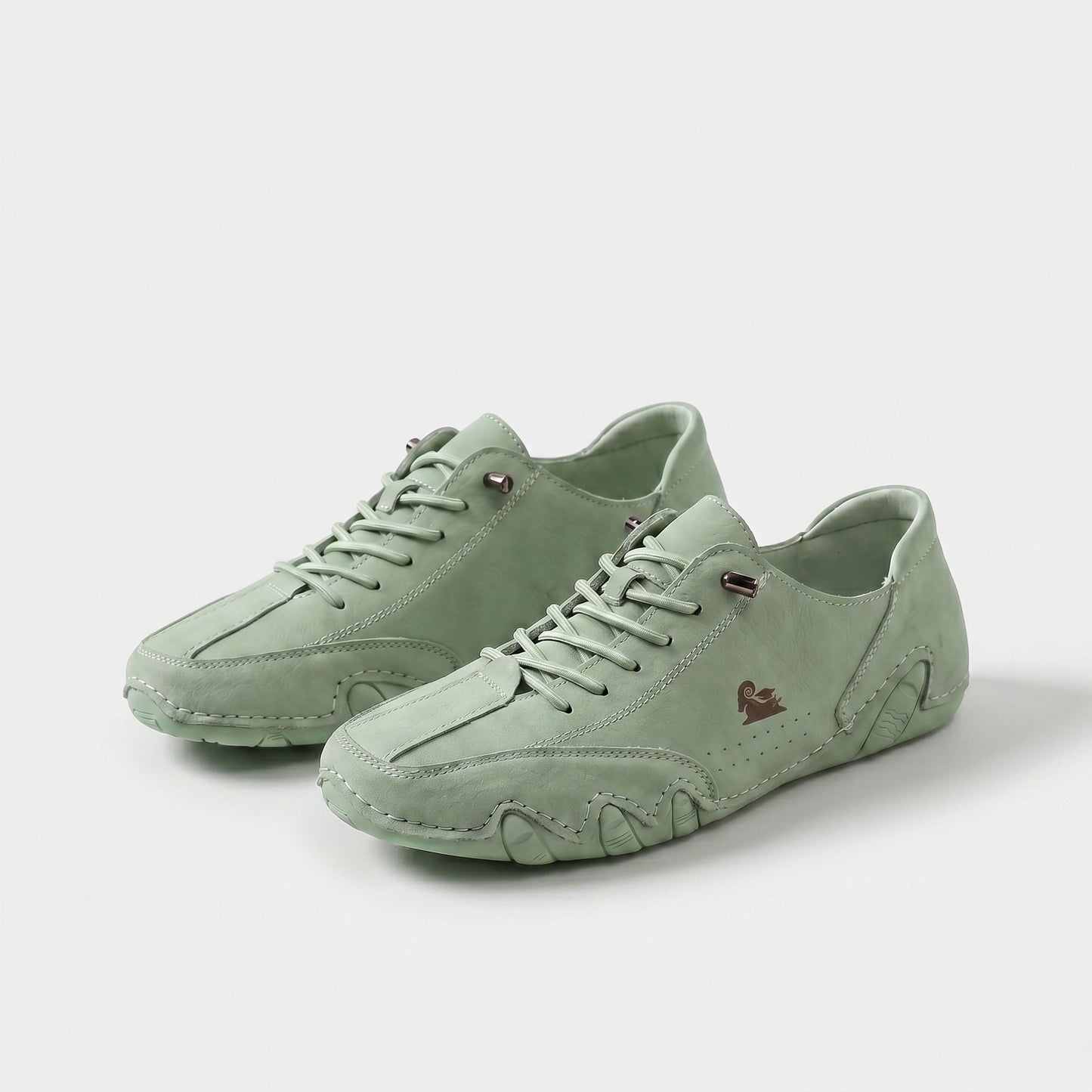 Zapatillas de confort Bruna de Luna Sanz en verde claro