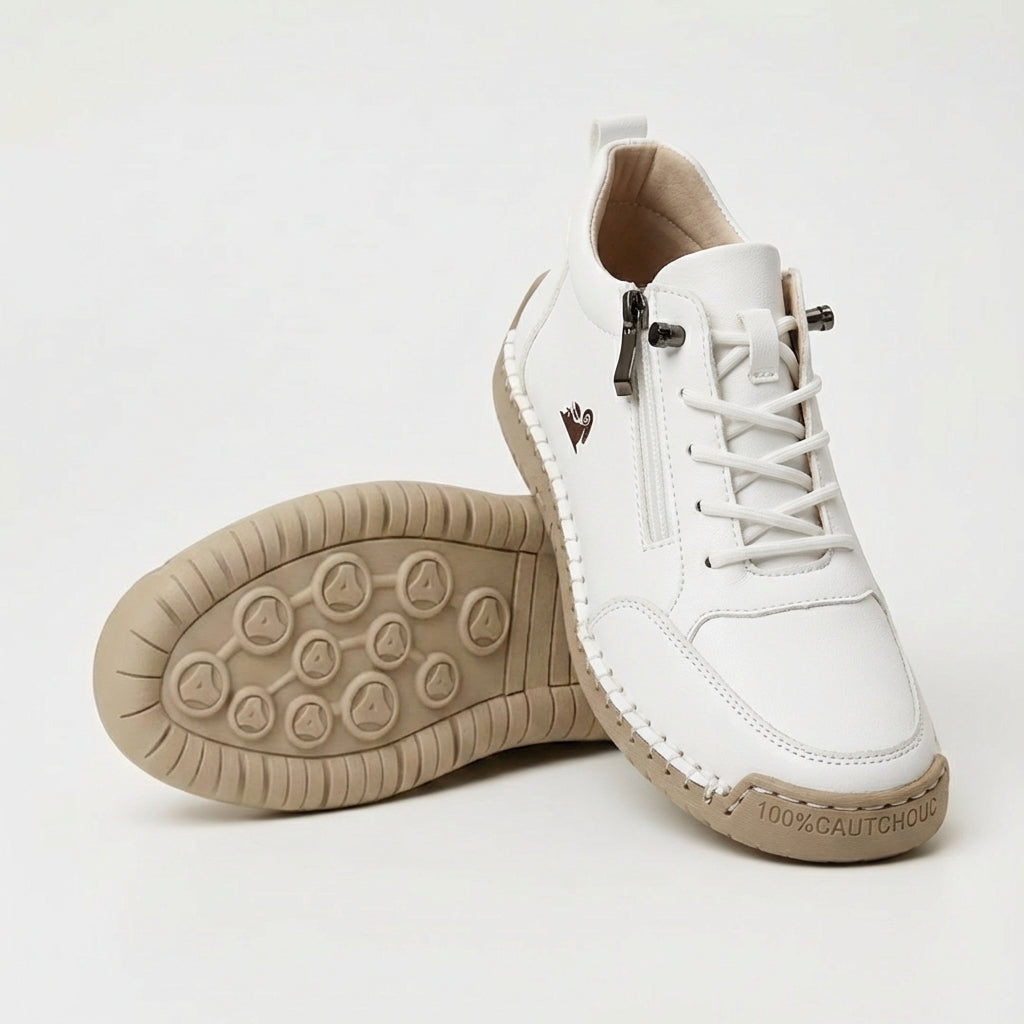 Zapatillas Leire de Luna Sanz con cremallera lateral, vista de perfil