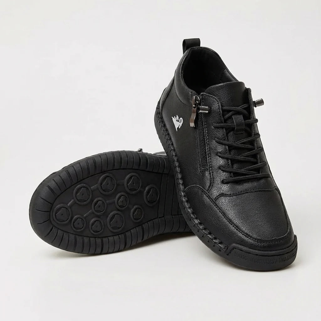 Zapatillas Leire con cremallera lateral, vista de frente